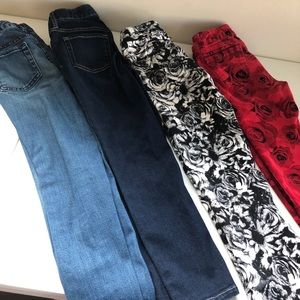Bundle of 4 pair of girls size 8 jeans
